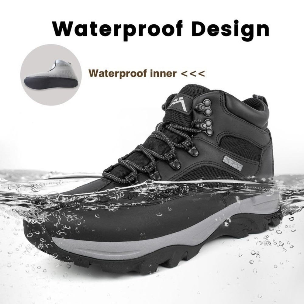 CC-Los Mens Waterproof Hiking Boots Outdoor Relaxed Fit Lightweight Black 14 - Picture 5 of 15